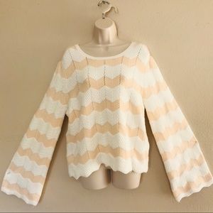 NWT Lauren Conrad Large Bell Sleeve Cozy Sweater